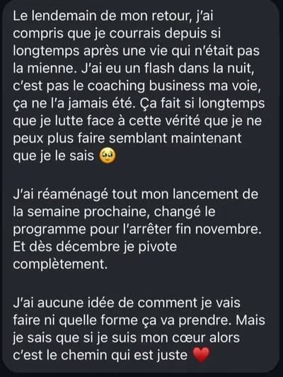 Témoignage Coaching 1:1
