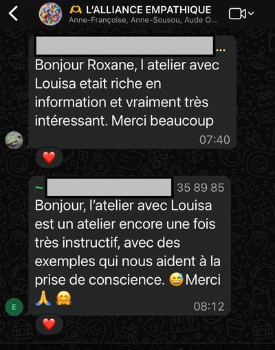 Témoignage Atelier